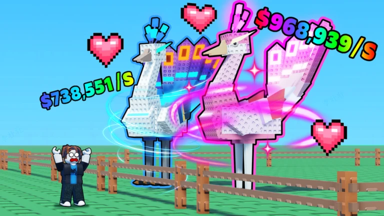 Feed and Farm Animal Roblox gameplay showing colorful farm animals earning money